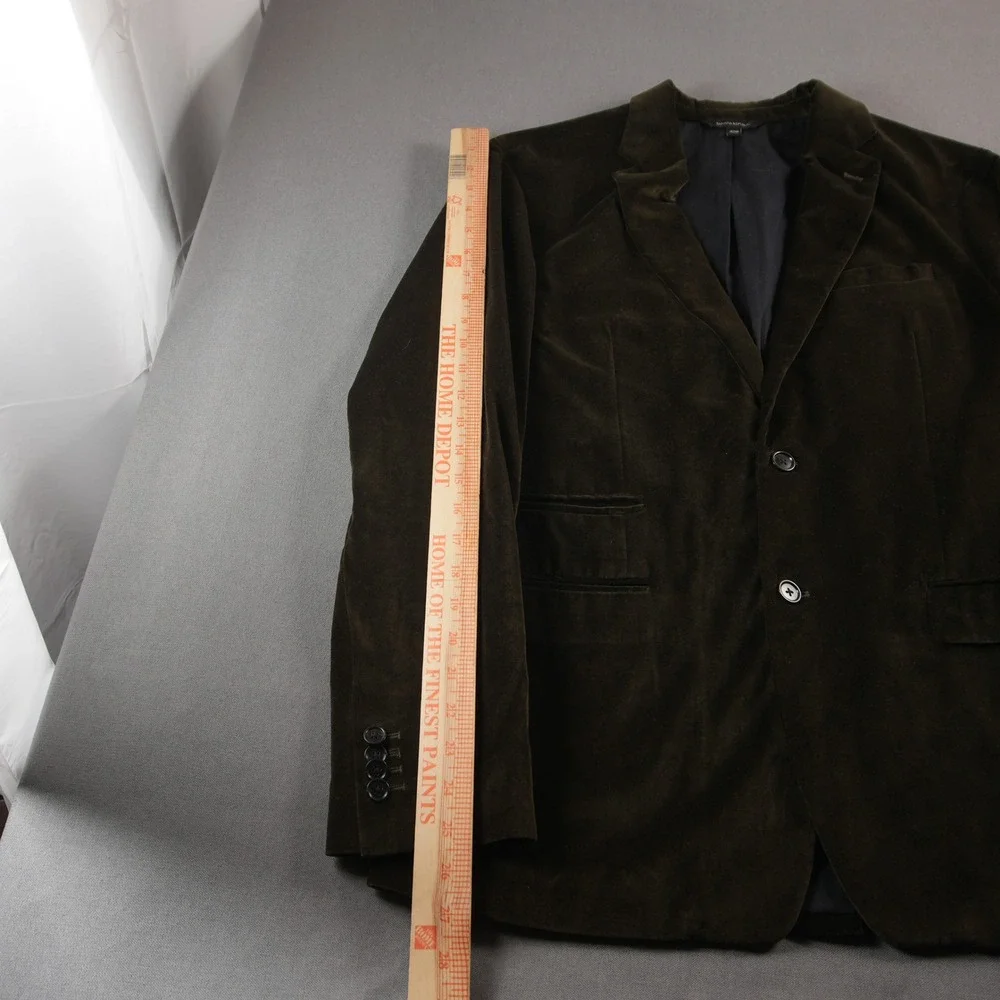 Banana Republic Profilo Italia Velvet Men Blazer Smoke Jacket 42R Green Retro